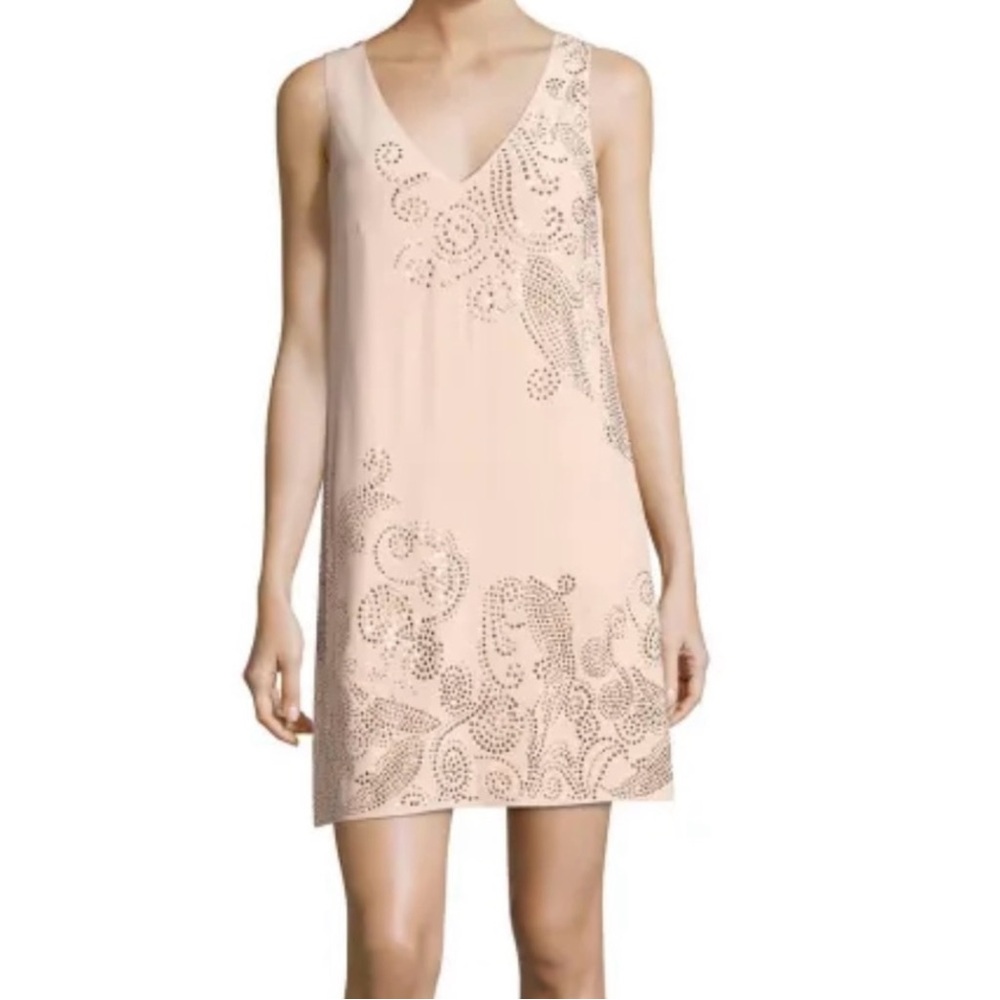 Trina Turk Pink Cream Embellished Mini Dress - Picture 3 of 7